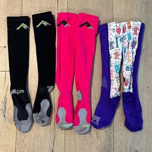 3 pair of women’s compression socks.